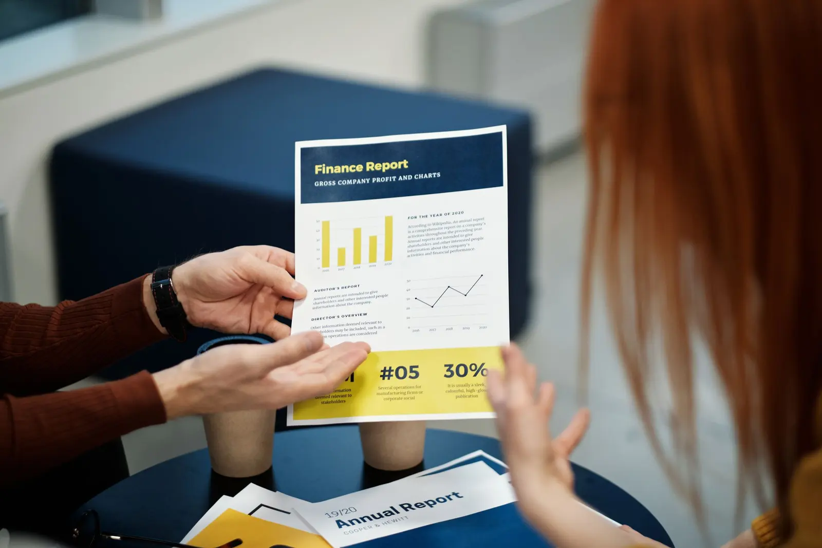 Corporate finance executive analyzing capital strategy